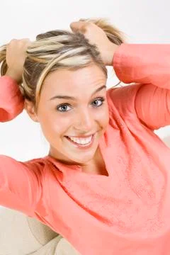Pulling hair. Stock Photos