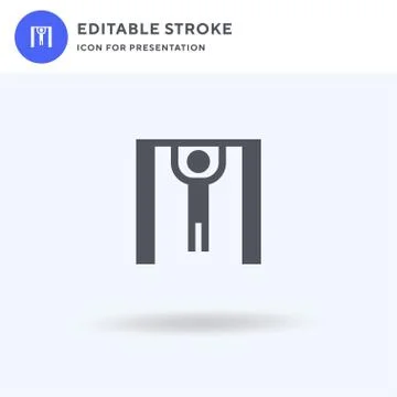 Pulling Up icon vector, filled flat sign, solid pictogram isolated on white Stock Illustration