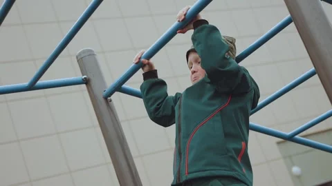 Pulling up a little boy Stock Footage 317937514