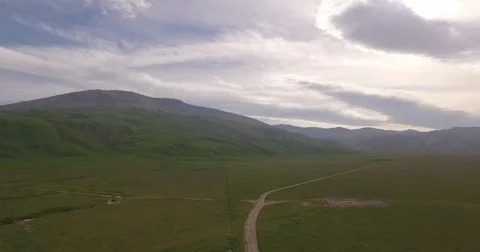Pulling out from California Mountains 4k RAW Stock Footage 74127134
