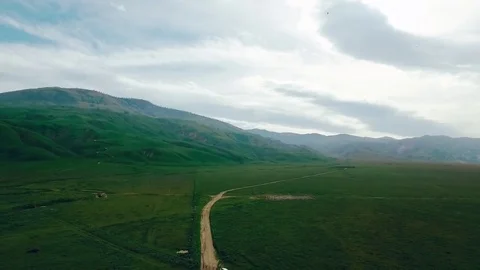Pulling out from California Mountains 60fps with LUT Stock Footage 74126393