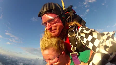 Pulling the Parachute Stock Footage 24676708