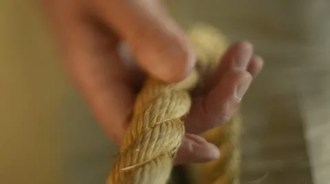 Pulling in rope Stock Footage 12590455