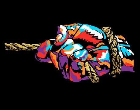 Pulling rope hand 스톡 일러스트