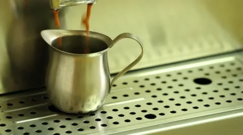 Pulling a shot of Espresso Stock Footage 11859099