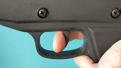 Pulling the trigger in the gun 2 動画素材 157037255