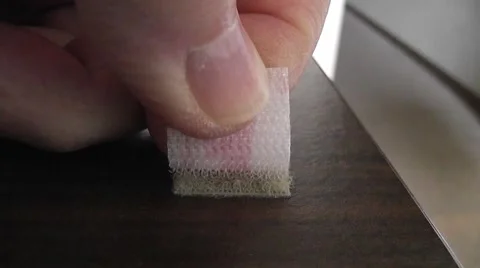Pulling Velcro Apart Closeup Stock Footage 62228315
