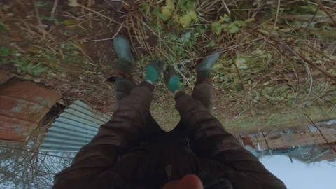 Pulling weeds with your hands, pulling plants out of the ground Stock Footage 322682210