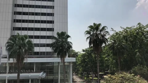 Pullman Hotel and Wisma Nusantara Building Stock Footage 320104889