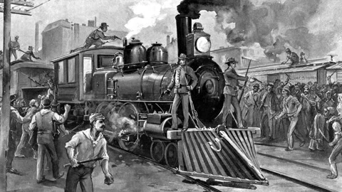 Pullman Strike (With Text) 스톡 동영상 229285305