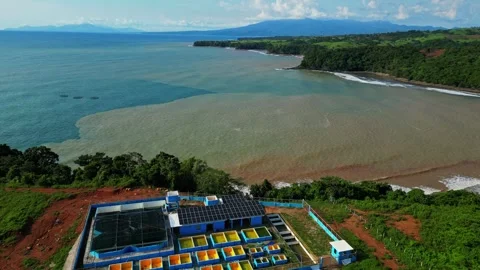 Pull‑out aerial of Nagbayog View Deck in Mariveles, Bataan, showing striking Stock Footage 321717211