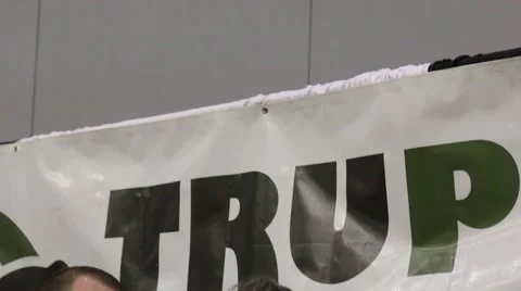 Pullout Shot of Pullout from Client Talking with Prepper Exhibitor to Gas Mask o Stock Footage 64907181