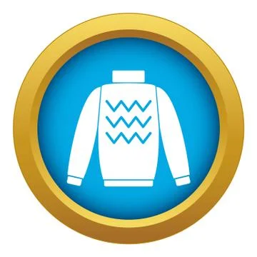 Pullover icon blue vector isolated Ilustración de archivo