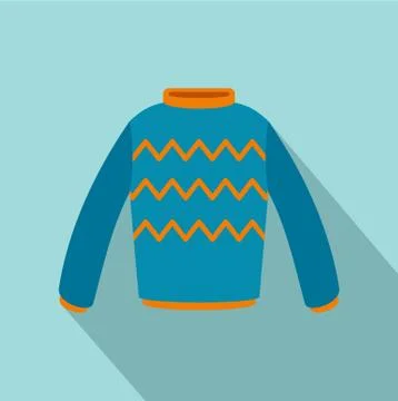 Pullover icon, flat style Ilustración de archivo