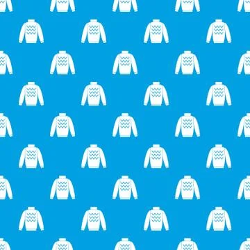Pullover pattern seamless blue Stock Illustration