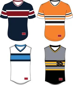 Pullover V Neck jersey Set sleeves Vectors Stock Illustration