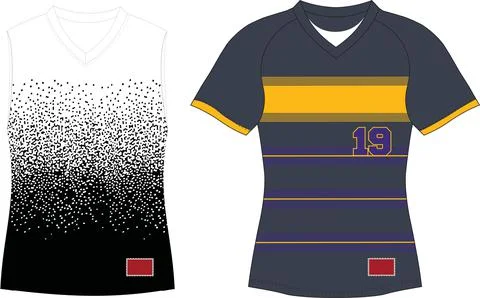 Pullover V Neck Softball Sleeveless Jersey Vectors Stock Illustration