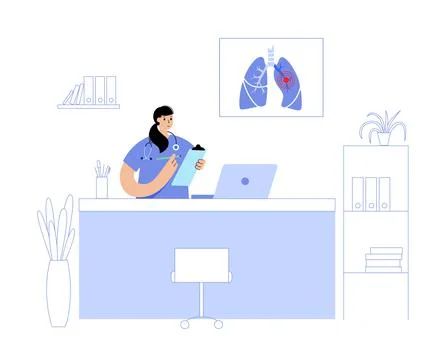 Pulmonary embolism disease Illustrazione stock