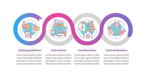 Pulmonary rehab process vector infographic template 库存插图