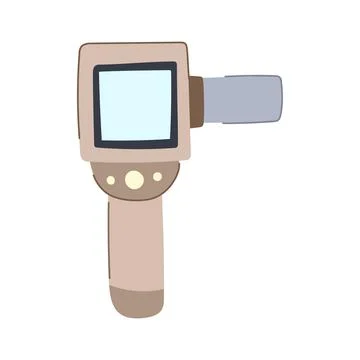 Pulmonary spirometer cartoon vector illustration Stock Illustration
