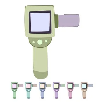 Pulmonary spirometer vector cartoon graphic Stock Illustration