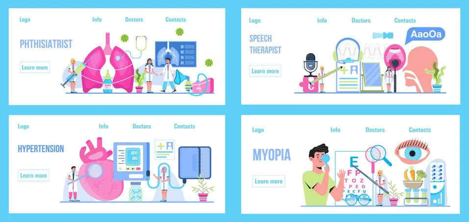 Pulmonologist, phthisiologist concept vector.Heart attack, cardiac infarction Stock-Illustration