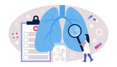 Pulmonology concept Stock-Illustration