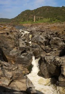 Pulo do Lobo deadly waterfall at Guadiana River Stock-Fotos
