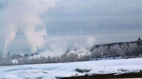 Pulp and paper mill Stock Footage 1087834