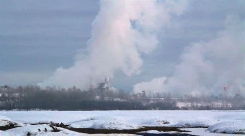 Pulp and paper mill Stock Footage 1087873