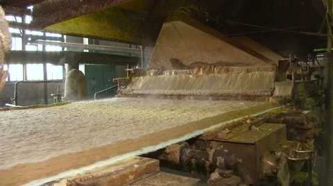 Pulp and Paper Plant. Part of the Papermaking Process. Liquid Cellulose Stock Footage 67864147