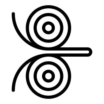 Pulp and paper process icon, outline style Illustrazione stock