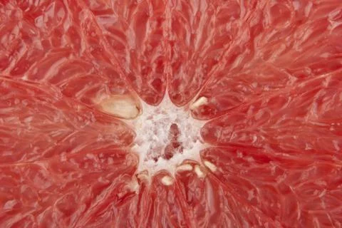 Pulp of grapefruit close-up Stock Photos