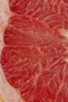 Pulp of grapefruit close-up Stock Photos