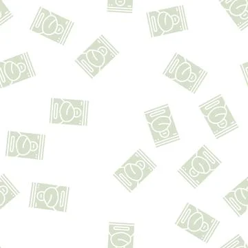 Pulp mango fruit glyph seamless pattern Stock Illustration