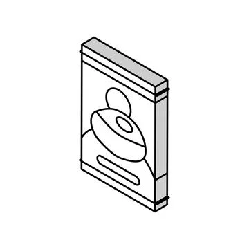Pulp mango fruit isometric icon vector illustration Stock Illustration