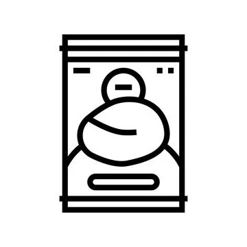 Pulp mango fruit line icon vector illustration Stock Illustration