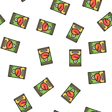 Pulp mango fruit vector seamless pattern イラスト素材