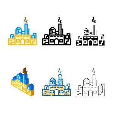 Pulp mill paper concepts color icon vector Stock Illustration