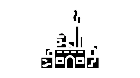 Pulp mill paper glyph icon animation Stock Footage 326741958