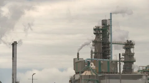 Pulp mill steam 2 Stock Footage 942909