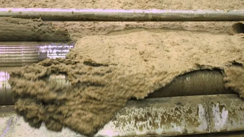 Pulp production. Washing and bleaching of softwood pulp. Paper production Stockbeeldmateriaal 296876965