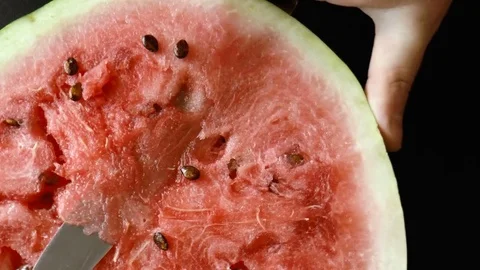 Pulp of watermelon Stock Footage 79539830