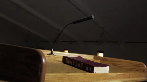 Pulpit with Bible 스톡 동영상 42357358