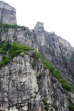 Pulpit Rock from below. Stock Photos