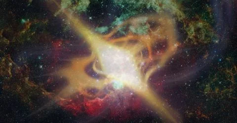 Pulsar Black hole in space. Elements of this image were furnished by NASA Stock-Fotos