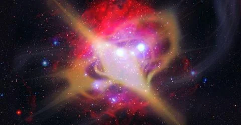 Pulsar Black hole in space. Elements of this image were furnished by NASA Foto stock