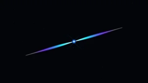 Pulsar Neutron Star Relativistic Jet Sweep with magnetic dipole radiatio 4K Loop Vídeos de archivo 345874009