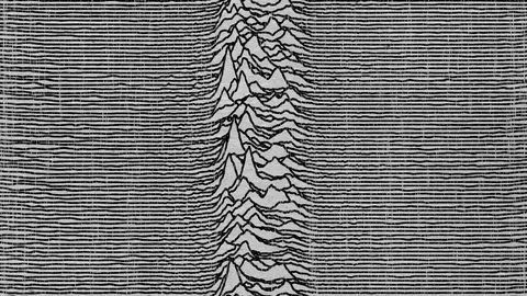 Pulsar spectral waves, scrible paper - science, math Stock Footage 89556504