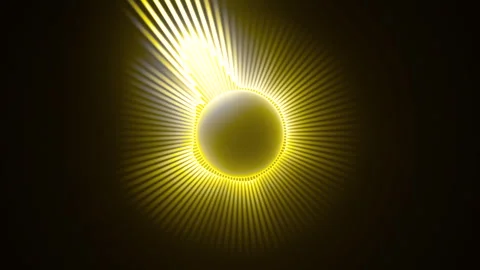 Pulsating 3d render of abstract yellow orb for audiovisual productions and 스톡 동영상 319828378